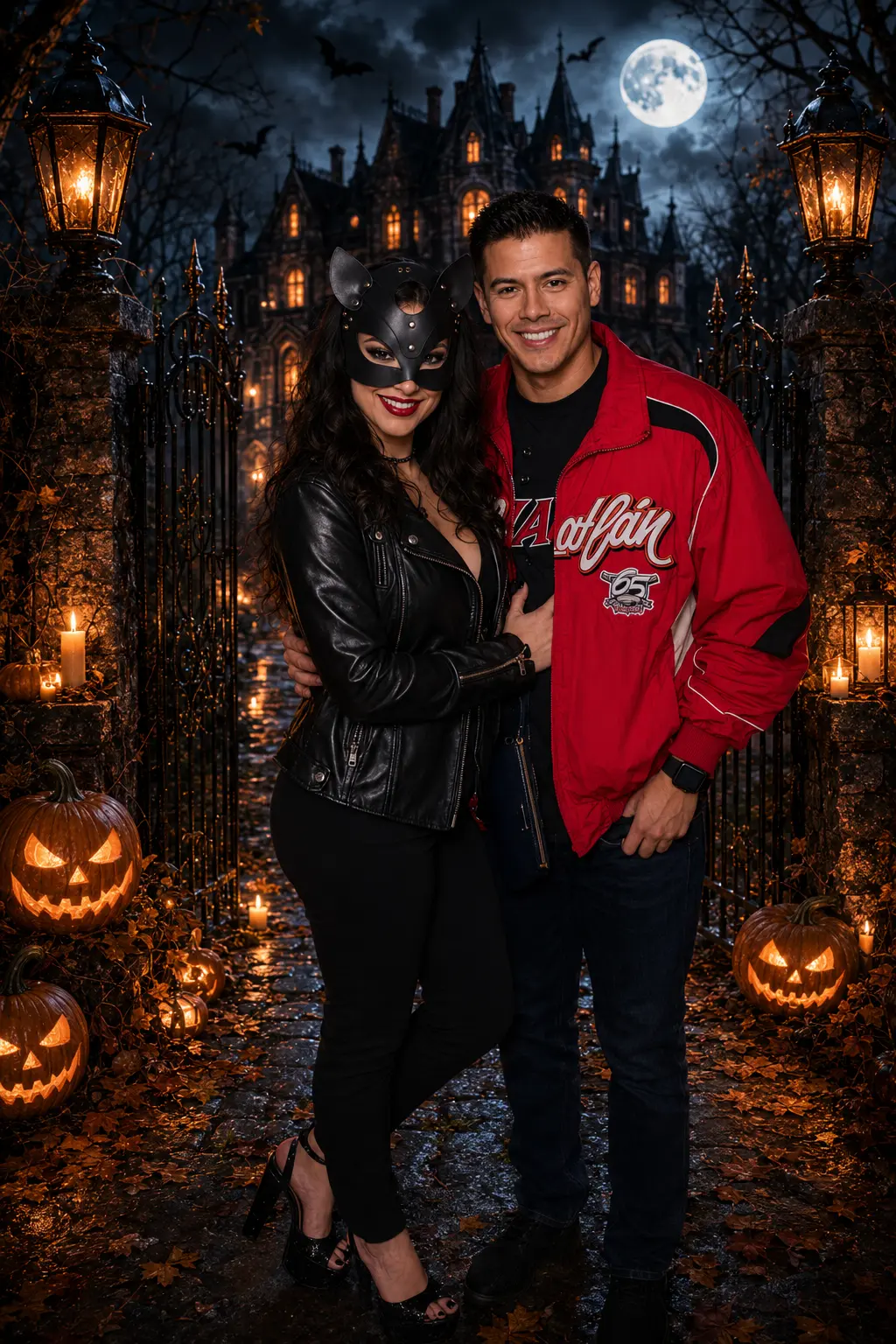 Finished Halloween green screen photo